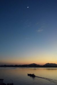 チンドウィン川の夕日