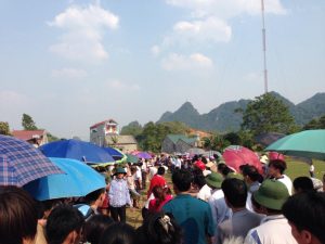 炎天下の中、綱引き大会