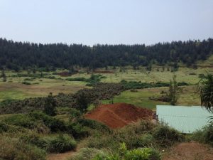 山頂にある軍の敷地内の様子